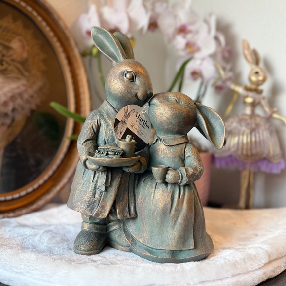 Martha Stewart easter bunny rabbit couple Vintage Victorian inspired home decor - Picture 5 of 5
